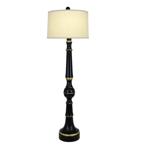 Frances Black Oak Floor Lamp - Celline Home