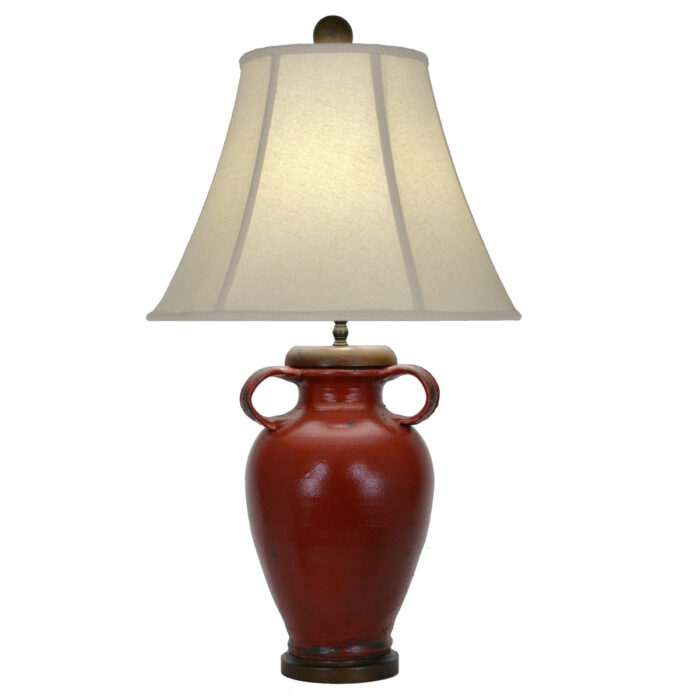 Kinsley Red Pottery Table Lamp - Celline Home