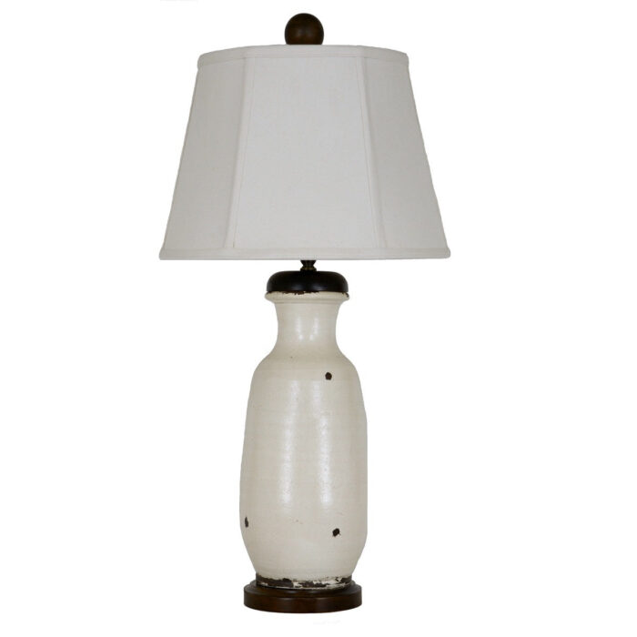 Serenity White Pottery Table Lamp - Celline Home