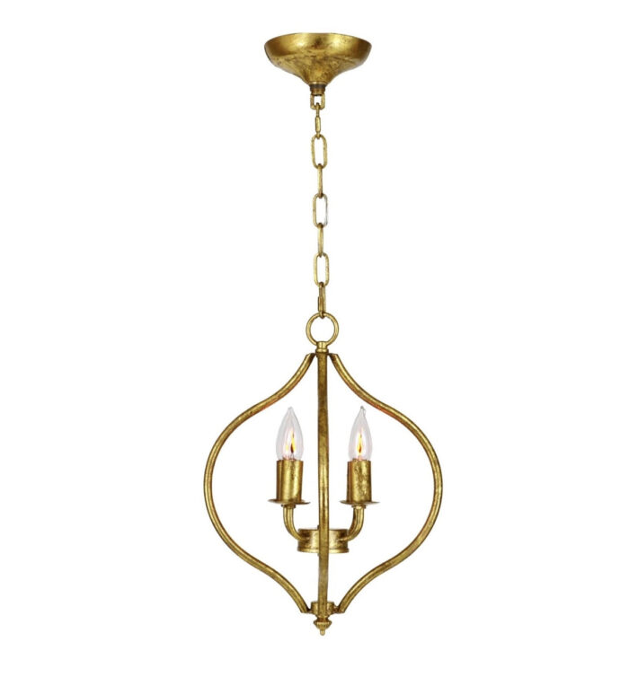 Orchid 4 Light Gold Pendant Light - Celline Home