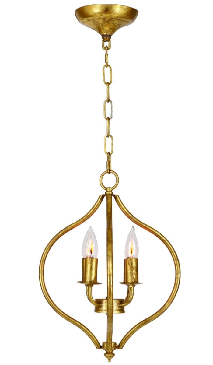 Orchid 4 Light Gold Pendant Light - Celline Home