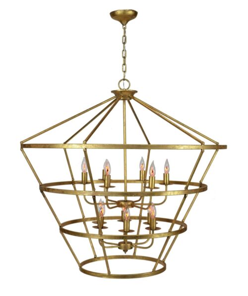 Massive 12 Light Gold Lantern - Celline Home