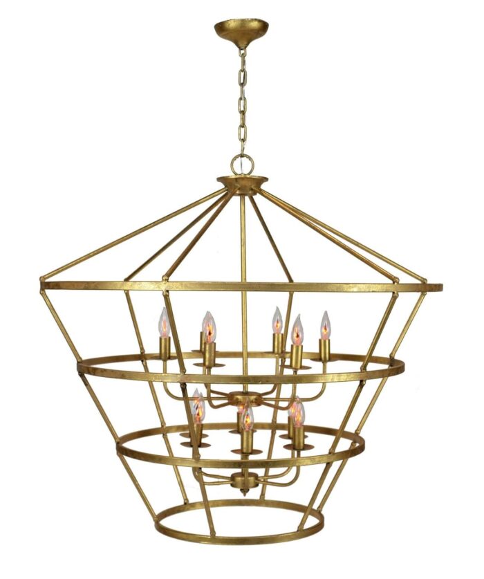 Massive 12 Light Gold Lantern - Celline Home