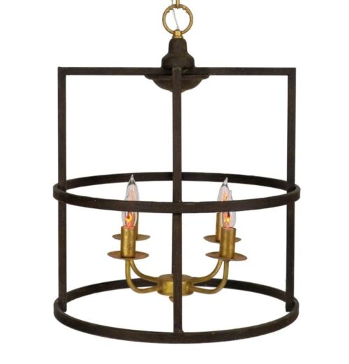 Louisino 4 Light Brown and Gold Lantern - Celline Home