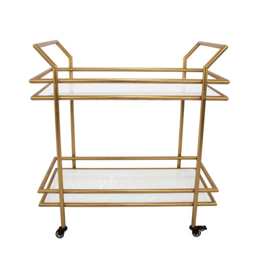 Mona Gold Bar Cart- Celline Home