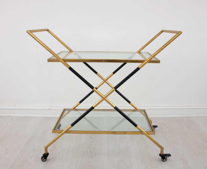 Lisa Black and Gold Bar Cart - Image 3