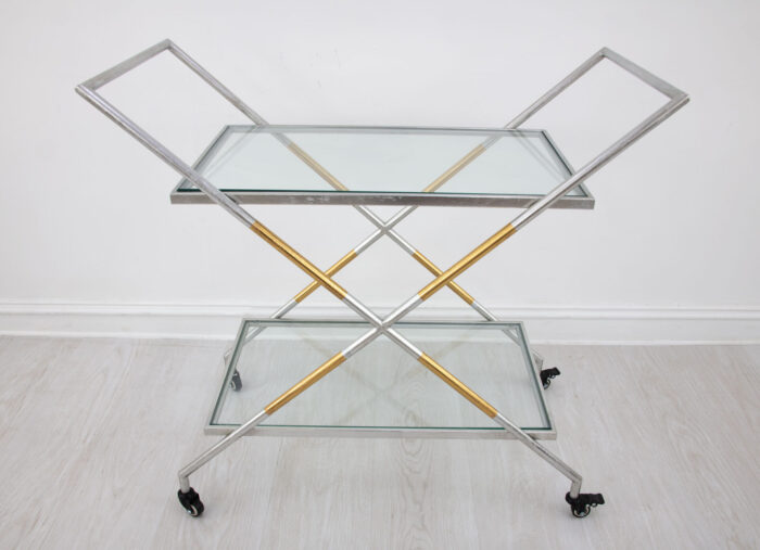 Lisa Silver and Gold Bar Cart - Image 2