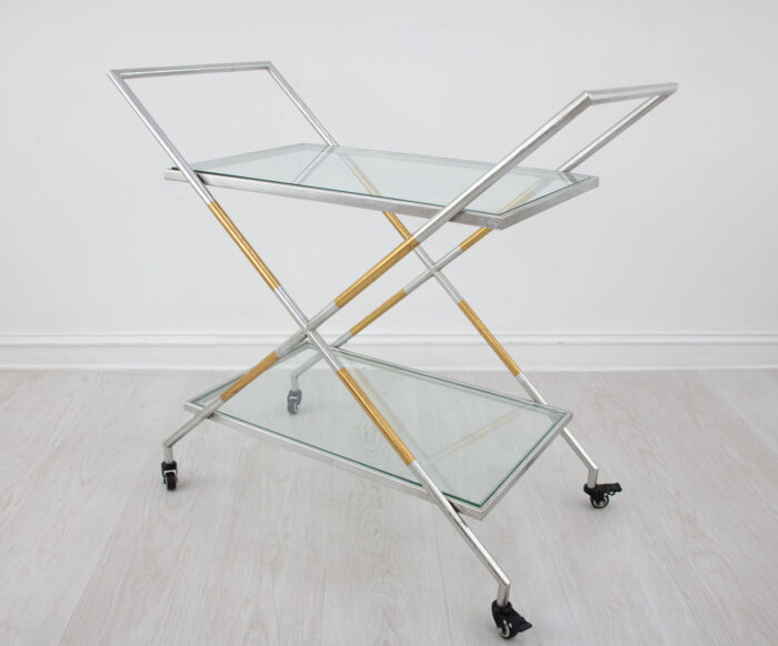 Lisa Silver and Gold Bar Cart - Image 6