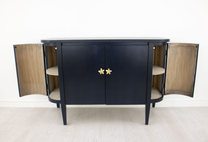 Octavia Navy Demilune Cabinet - Image 7