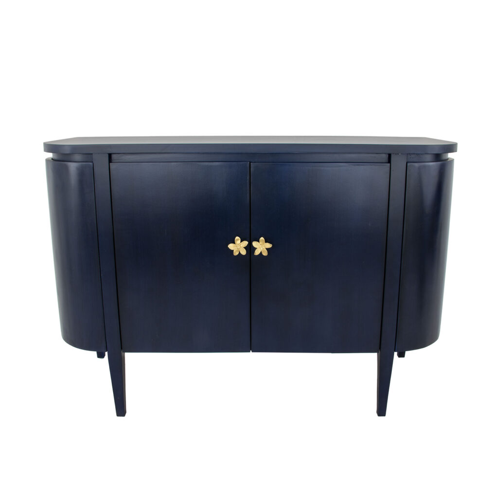 Octavia Navy Demilune Cabinet- Celline Home