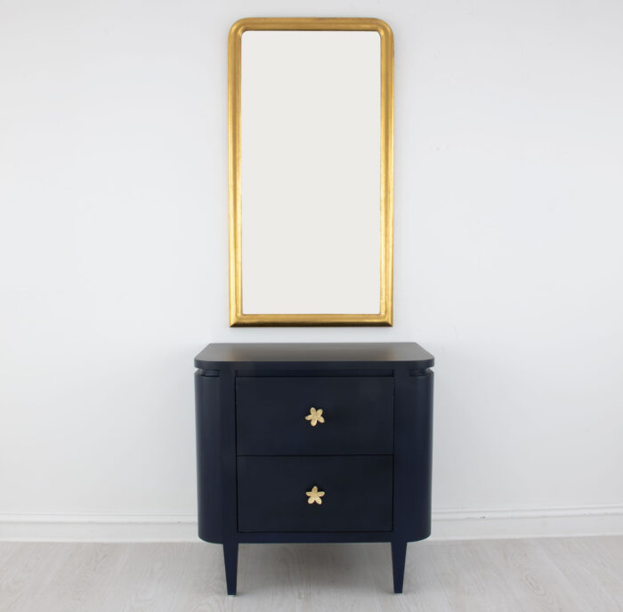 Octavia Navy Demilune Nightstand - Image 4