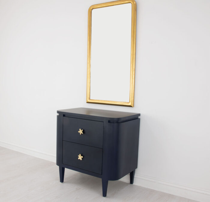 Octavia Navy Demilune Nightstand - Image 5