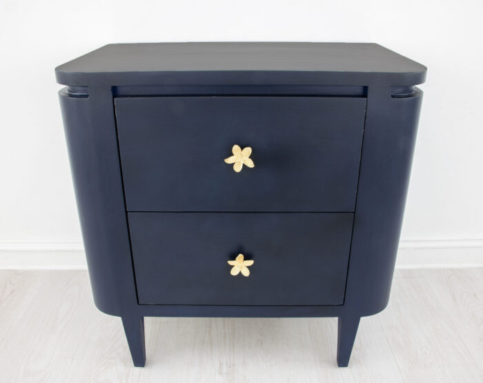 Octavia Navy Demilune Nightstand - Image 3