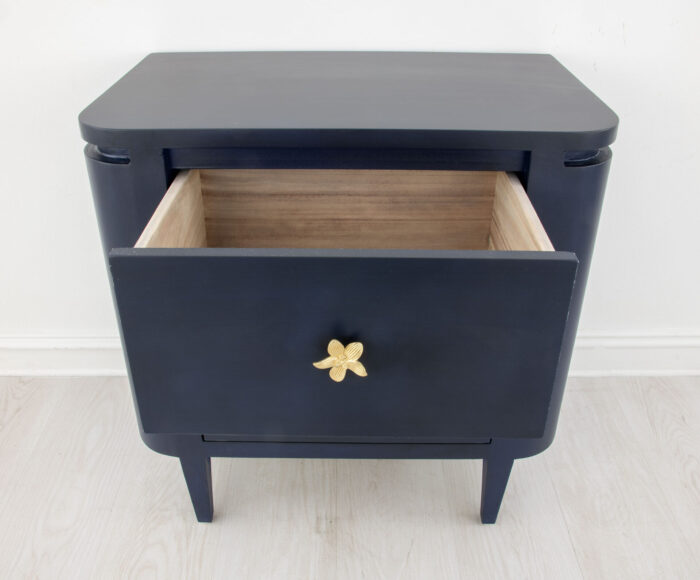 Octavia Navy Demilune Nightstand - Image 7