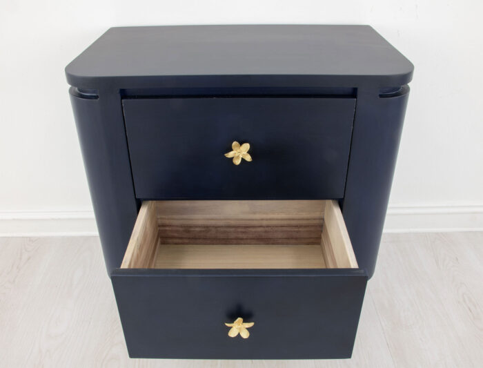 Octavia Navy Demilune Nightstand - Image 8