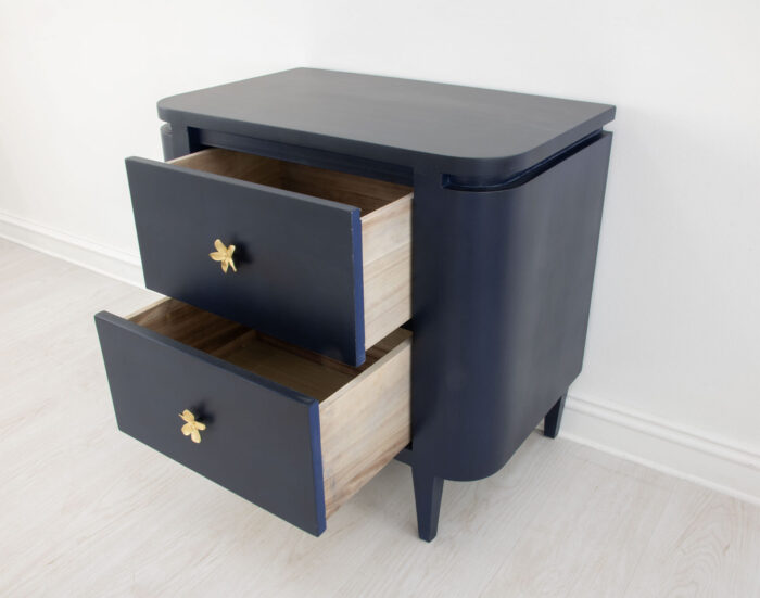 Octavia Navy Demilune Nightstand - Image 6