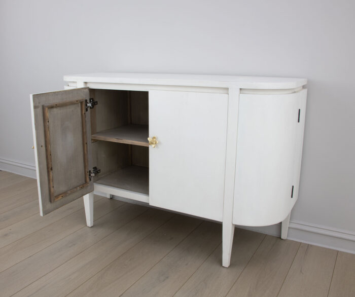 Octavia White Demilune Cabinet - Image 7