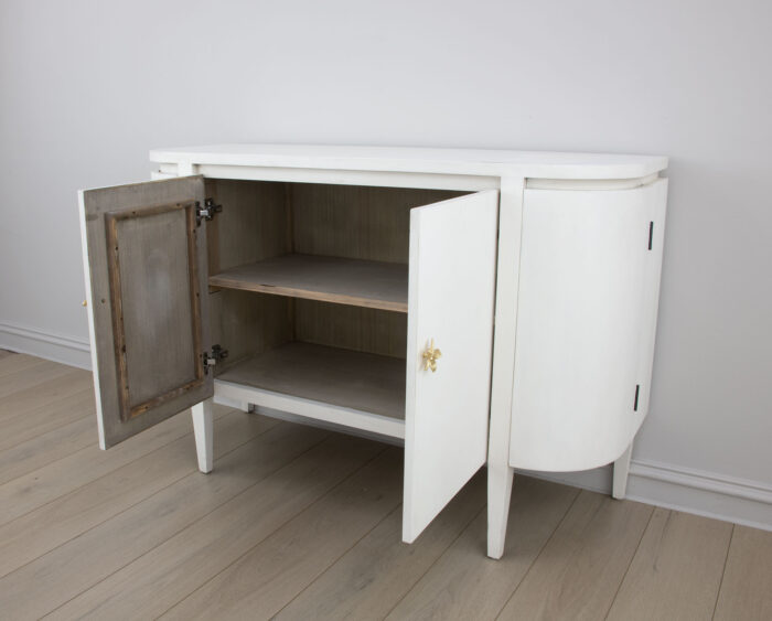 Octavia White Demilune Cabinet - Image 8