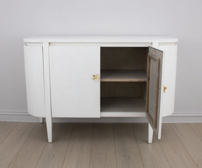 Octavia White Demilune Cabinet - Image 6