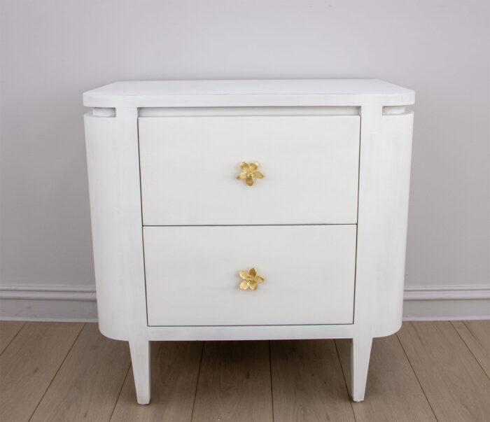 Octavia White Demilune Nightstand - Image 2