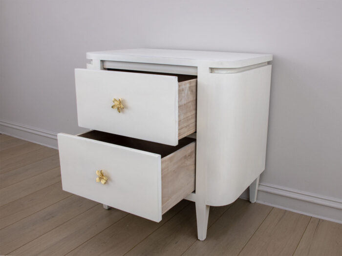 Octavia White Demilune Nightstand - Image 4